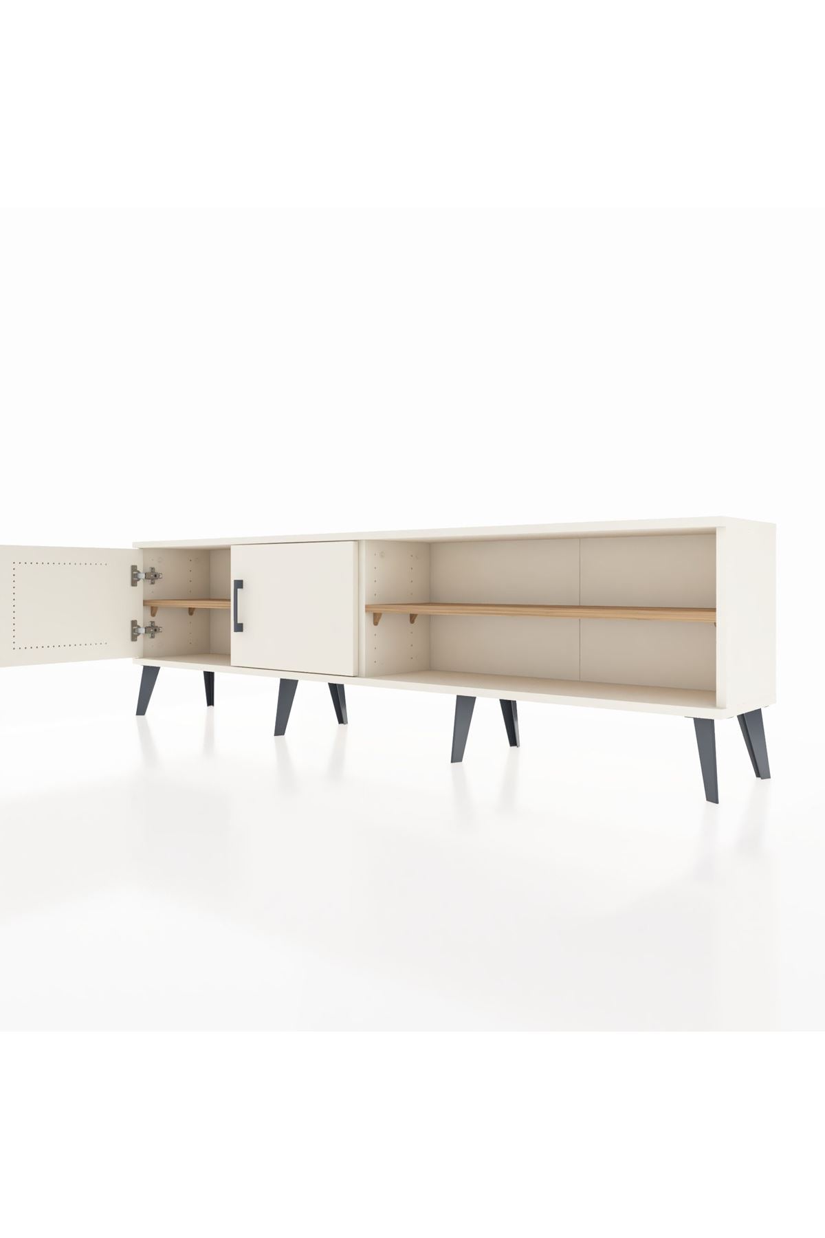 Arges TV Ünitesi 2 Raflı 2 Kapaklı 176x30x51 Aytaşı-Aytaşı/Çam