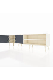 Arges TV Ünitesi 2 Raflı 2 Kapaklı 176x30x51 Aytaşı-Antrasit/Aytaşı