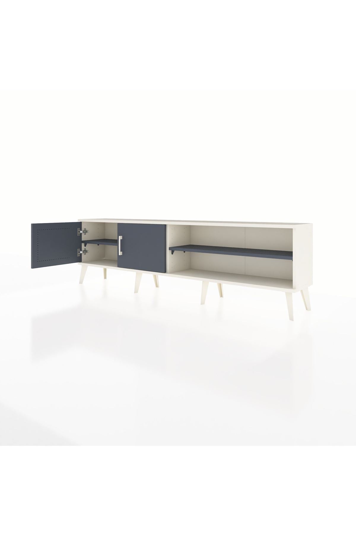 Arges TV Ünitesi 2 Raflı 2 Kapaklı 176x30x51 Aytaşı-Antrasit/Antrasit