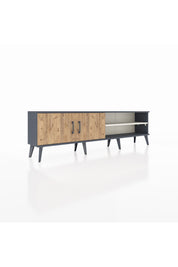 Arges TV Ünitesi 2 Raflı 2 Kapaklı 176x30x51 Antrasit-Çam/Aytaşı