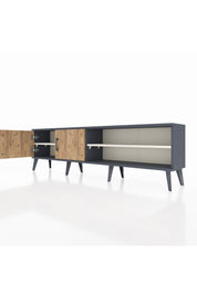 Arges TV Ünitesi 2 Raflı 2 Kapaklı 176x30x51 Antrasit-Çam/Aytaşı
