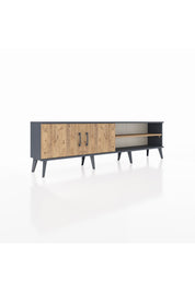Arges TV Ünitesi 2 Raflı 2 Kapaklı 176x30x51 Antrasit-Çam/Çam