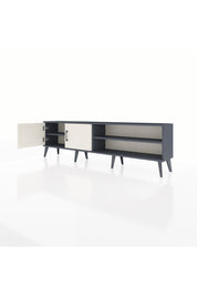 Arges TV Ünitesi 2 Raflı 2 Kapaklı 176x30x51 Antrasit-Aytaşı/Antrasit