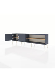 Arges TV Ünitesi 2 Raflı 2 Kapaklı 176x30x51 Antrasit-Antrasit/Çam