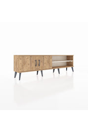 Arges TV Ünitesi 2 Raflı 2 Kapaklı 176x30x51 Çam-Çam/Aytaşı