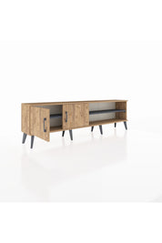 Arges TV Ünitesi 2 Raflı 2 Kapaklı 176x30x51 Çam-Çam/Antrasit