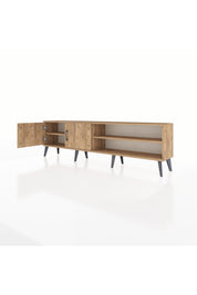 Arges TV Ünitesi 2 Raflı 2 Kapaklı 176x30x51 Çam-Çam/Çam