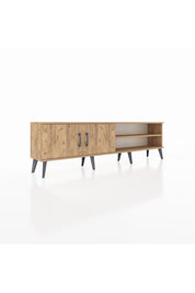 Arges TV Ünitesi 2 Raflı 2 Kapaklı 176x30x51 Çam-Çam/Çam