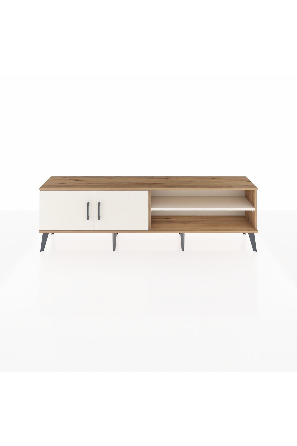 Arges TV Ünitesi 2 Raflı 2 Kapaklı 176x30x51 Çam-Aytaşı/Aytaşı
