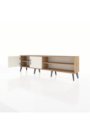 Arges TV Ünitesi 2 Raflı 2 Kapaklı 176x30x51 Çam-Aytaşı/Çam