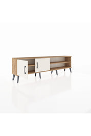 Arges TV Ünitesi 2 Raflı 2 Kapaklı 176x30x51 Çam-Aytaşı/Çam