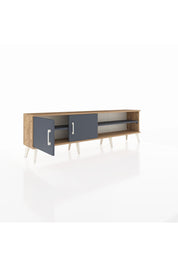 Arges TV Ünitesi 2 Raflı 2 Kapaklı 176x30x51 Çam-Antrasit/Antrasit