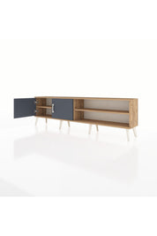 Arges TV Ünitesi 2 Raflı 2 Kapaklı 176x30x51 Çam-Antrasit/Çam