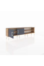 Arges TV Ünitesi 2 Raflı 2 Kapaklı 176x30x51 Çam-Antrasit/Çam
