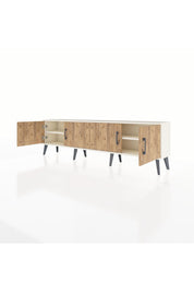 Arges TV Ünitesi 2 Raflı 4 Kapaklı 176x30x51 Aytaşı-Çam/Aytaşı