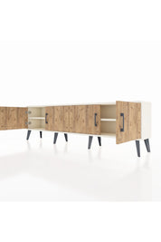 Arges TV Ünitesi 2 Raflı 4 Kapaklı 176x30x51 Aytaşı-Çam/Aytaşı
