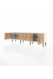 Arges TV Ünitesi 2 Raflı 4 Kapaklı 176x30x51 Aytaşı-Çam/Antrasit