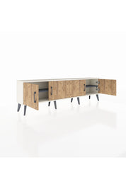 Arges TV Ünitesi 2 Raflı 4 Kapaklı 176x30x51 Aytaşı-Çam/Antrasit
