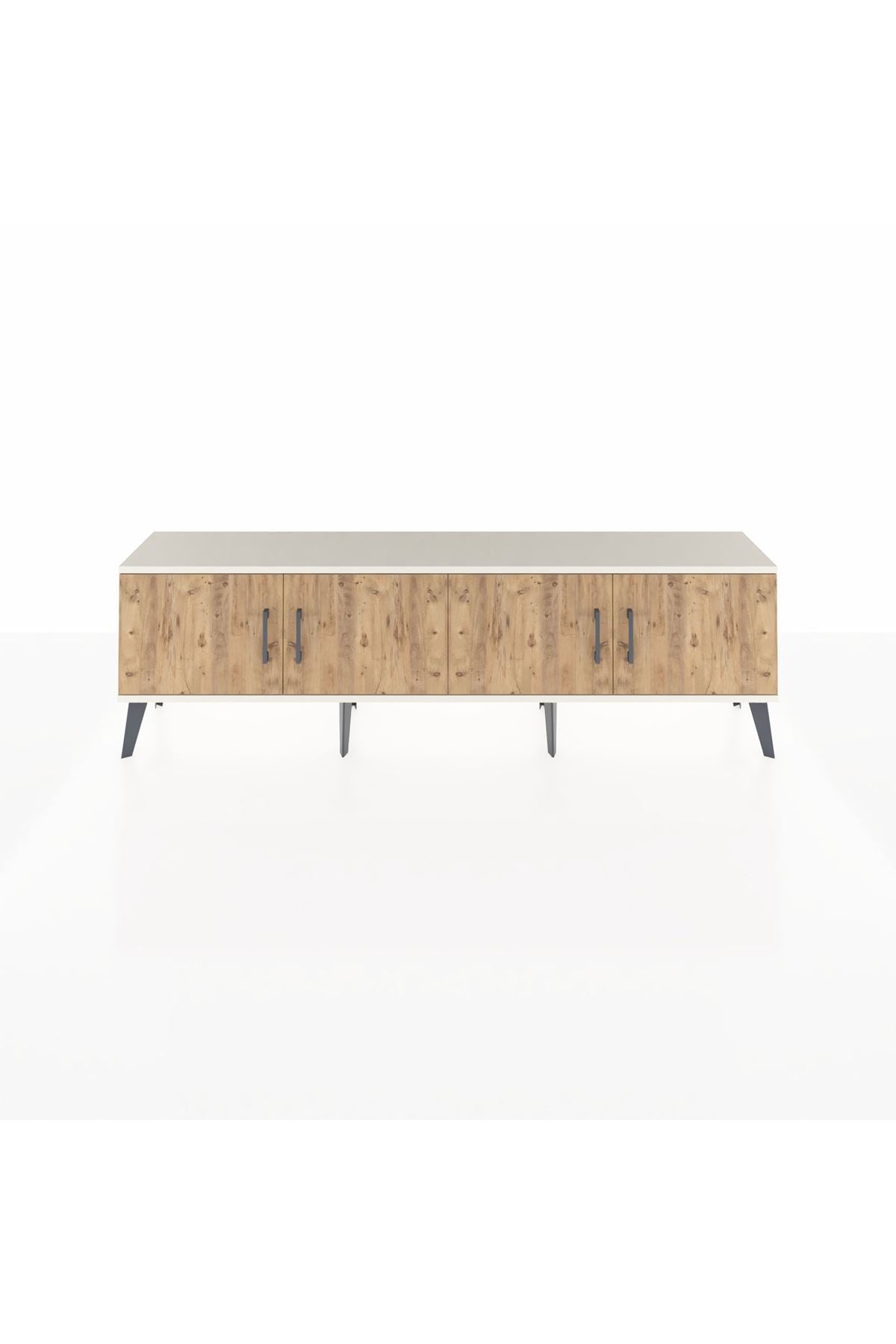 Arges TV Ünitesi 2 Raflı 4 Kapaklı 176x30x51 Aytaşı-Çam/Çam