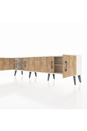 Arges TV Ünitesi 2 Raflı 4 Kapaklı 176x30x51 Aytaşı-Çam/Çam
