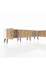 Arges TV Ünitesi 2 Raflı 4 Kapaklı 176x30x51 Aytaşı-Çam/Çam