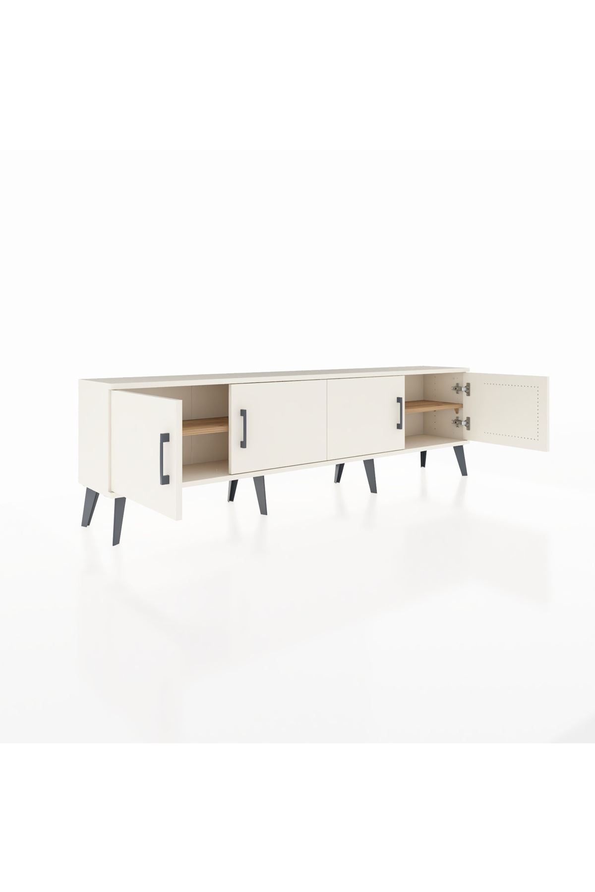 Arges TV Ünitesi 2 Raflı 4 Kapaklı 176x30x51 Aytaşı-Aytaşı/Çam