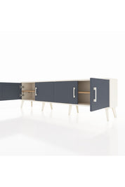 Arges TV Ünitesi 2 Raflı 4 Kapaklı 176x30x51 Aytaşı-Antrasit/Çam