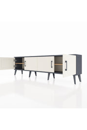 Arges TV Ünitesi 2 Raflı 4 Kapaklı 176x30x51 Antrasit-Aytaşı/Çam