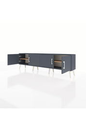 Arges TV Ünitesi 2 Raflı 4 Kapaklı 176x30x51 Antrasit-Antrasit/Çam