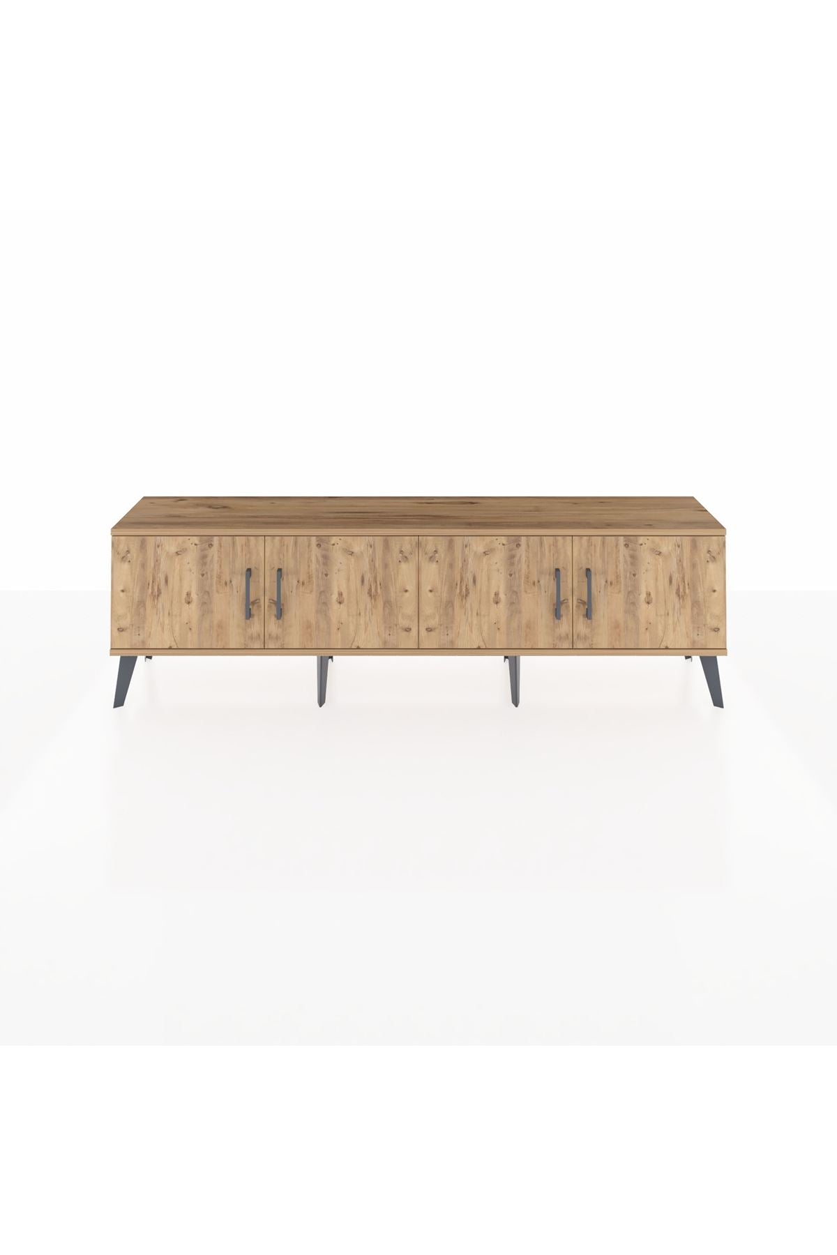Arges TV Ünitesi 2 Raflı 4 Kapaklı 176x30x51 Çam-Çam/Aytaşı