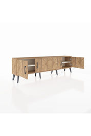 Arges TV Ünitesi 2 Raflı 4 Kapaklı 176x30x51 Çam-Çam/Aytaşı