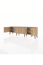 Arges TV Ünitesi 2 Raflı 4 Kapaklı 176x30x51 Çam-Çam/Çam