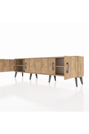 Arges TV Ünitesi 2 Raflı 4 Kapaklı 176x30x51 Çam-Çam/Çam