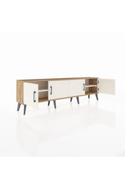 Arges TV Ünitesi 2 Raflı 4 Kapaklı 176x30x51 Çam-Aytaşı/Aytaşı