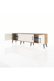 Arges TV Ünitesi 2 Raflı 4 Kapaklı 176x30x51 Çam-Aytaşı/Antrasit