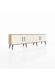 Arges TV Ünitesi 2 Raflı 4 Kapaklı 176x30x51 Çam-Aytaşı/Çam