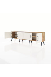 Arges TV Ünitesi 2 Raflı 4 Kapaklı 176x30x51 Çam-Aytaşı/Çam
