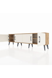 Arges TV Ünitesi 2 Raflı 4 Kapaklı 176x30x51 Çam-Aytaşı/Çam