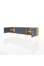 Arges TV Ünitesi 2 Raflı 4 Kapaklı 176x30x51 Çam-Antrasit/Aytaşı