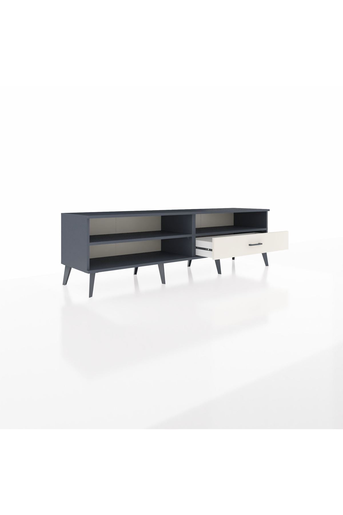 Hyperion TV Ünitesi 2 Raflı Tek Çekmeceli  176x44x51 Antrasit-Antrasit/Aytaşı