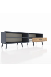 Hyperion TV Ünitesi 2 Raflı Tek Çekmeceli  176x44x51 Antrasit-Antrasit/Çam