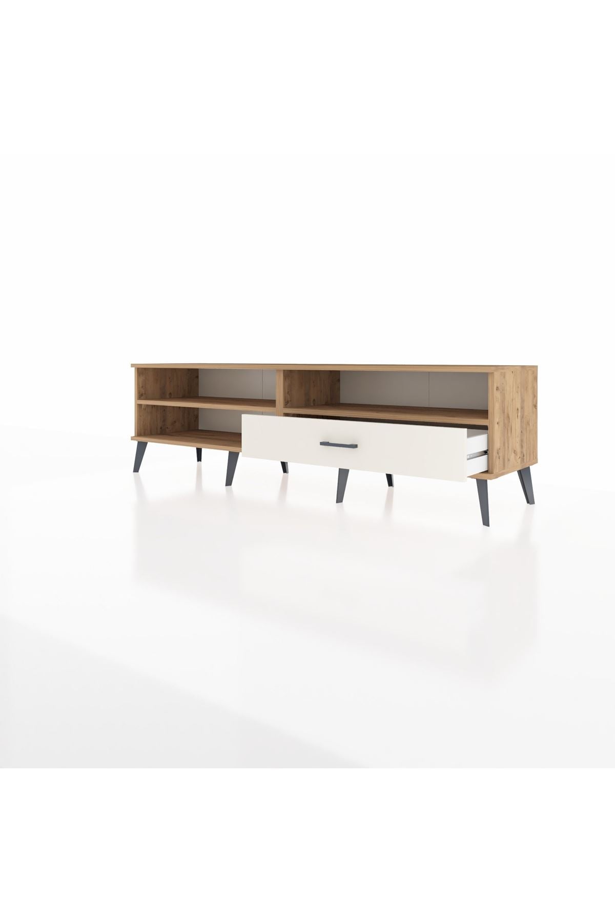 Hyperion TV Ünitesi 2 Raflı Tek Çekmeceli  176x44x51 Çam-Çam/Aytaşı