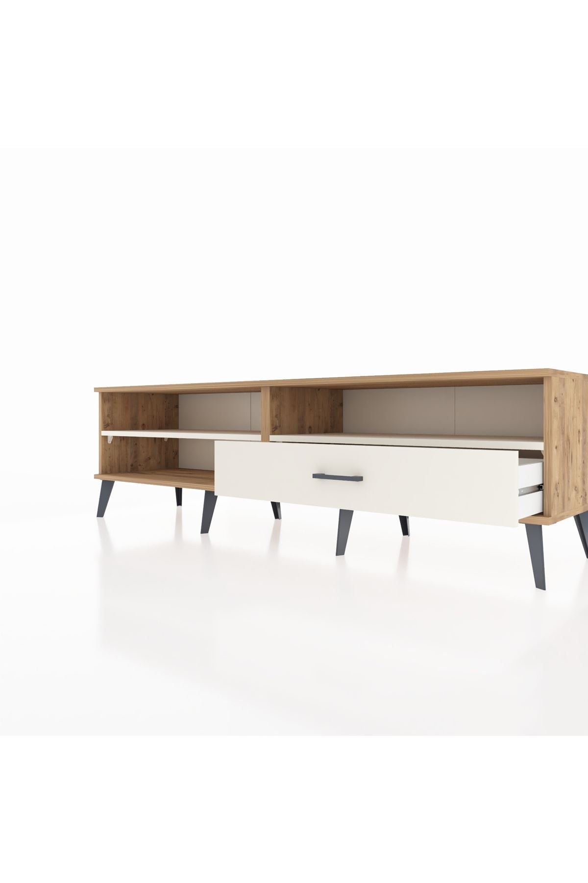 Hyperion TV Ünitesi 2 Raflı Tek Çekmeceli  176x44x51 Çam-Aytaşı/Aytaşı