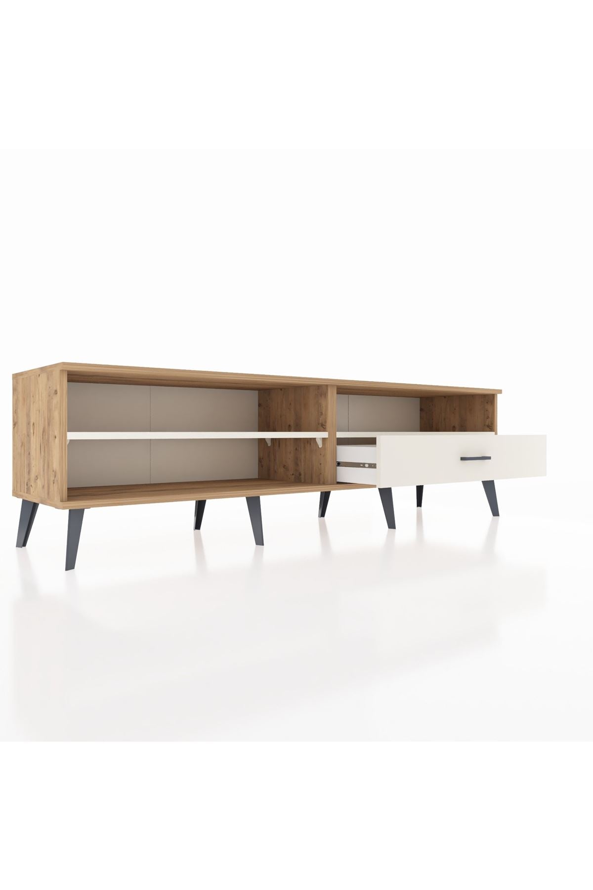 Hyperion TV Ünitesi 2 Raflı Tek Çekmeceli  176x44x51 Çam-Aytaşı/Aytaşı