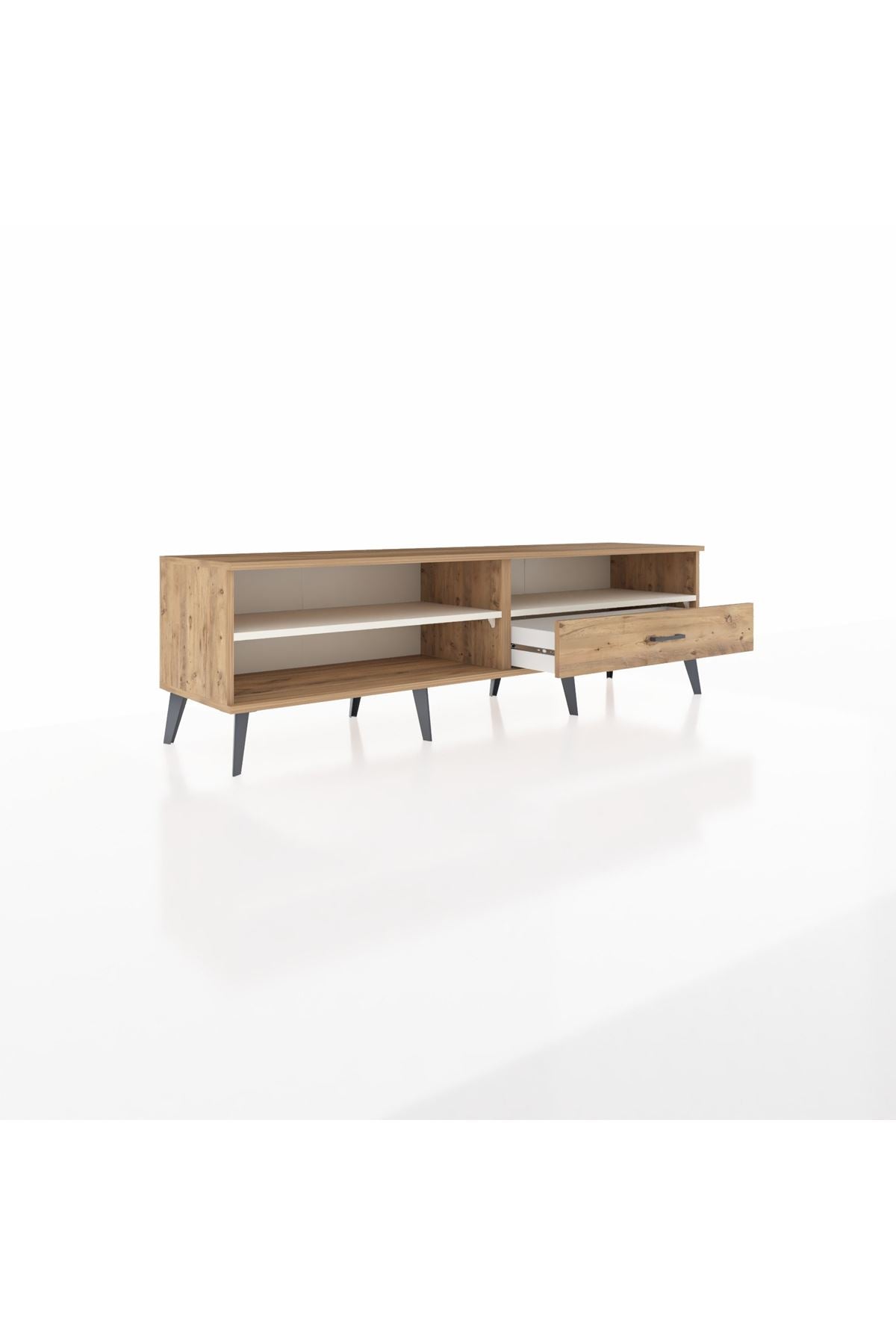 Hyperion TV Ünitesi 2 Raflı Tek Çekmeceli  176x44x51 Çam-Aytaşı/Çam