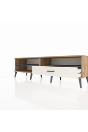 Hyperion TV Ünitesi 2 Raflı Tek Çekmeceli  176x44x51 Çam-Antrasit/Aytaşı