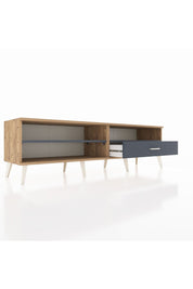 Hyperion TV Ünitesi 2 Raflı Tek Çekmeceli  176x44x51 Çam-Antrasit/Antrasit