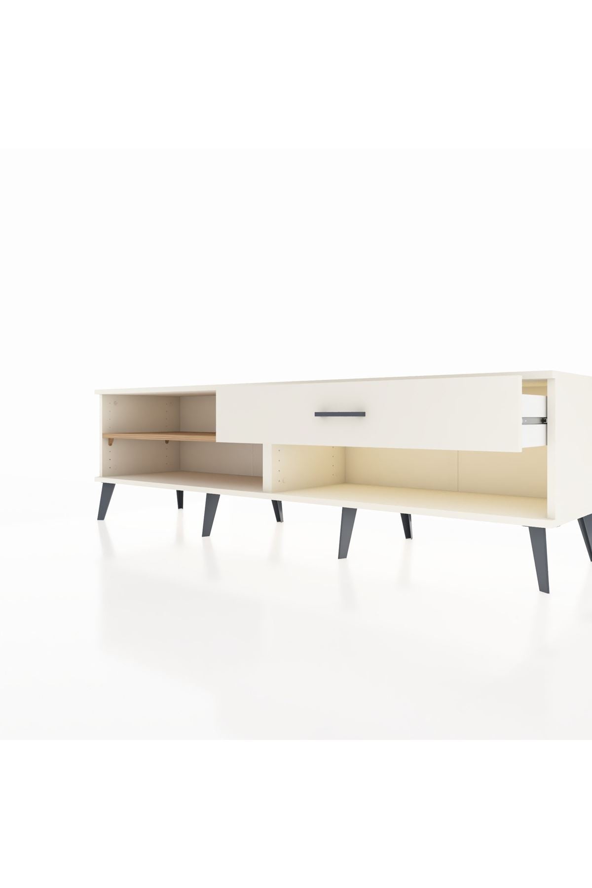 Hyperion TV Ünitesi Tek Raflı Tek Çekmeceli  176x44x51 Aytaşı-Çam/Aytaşı