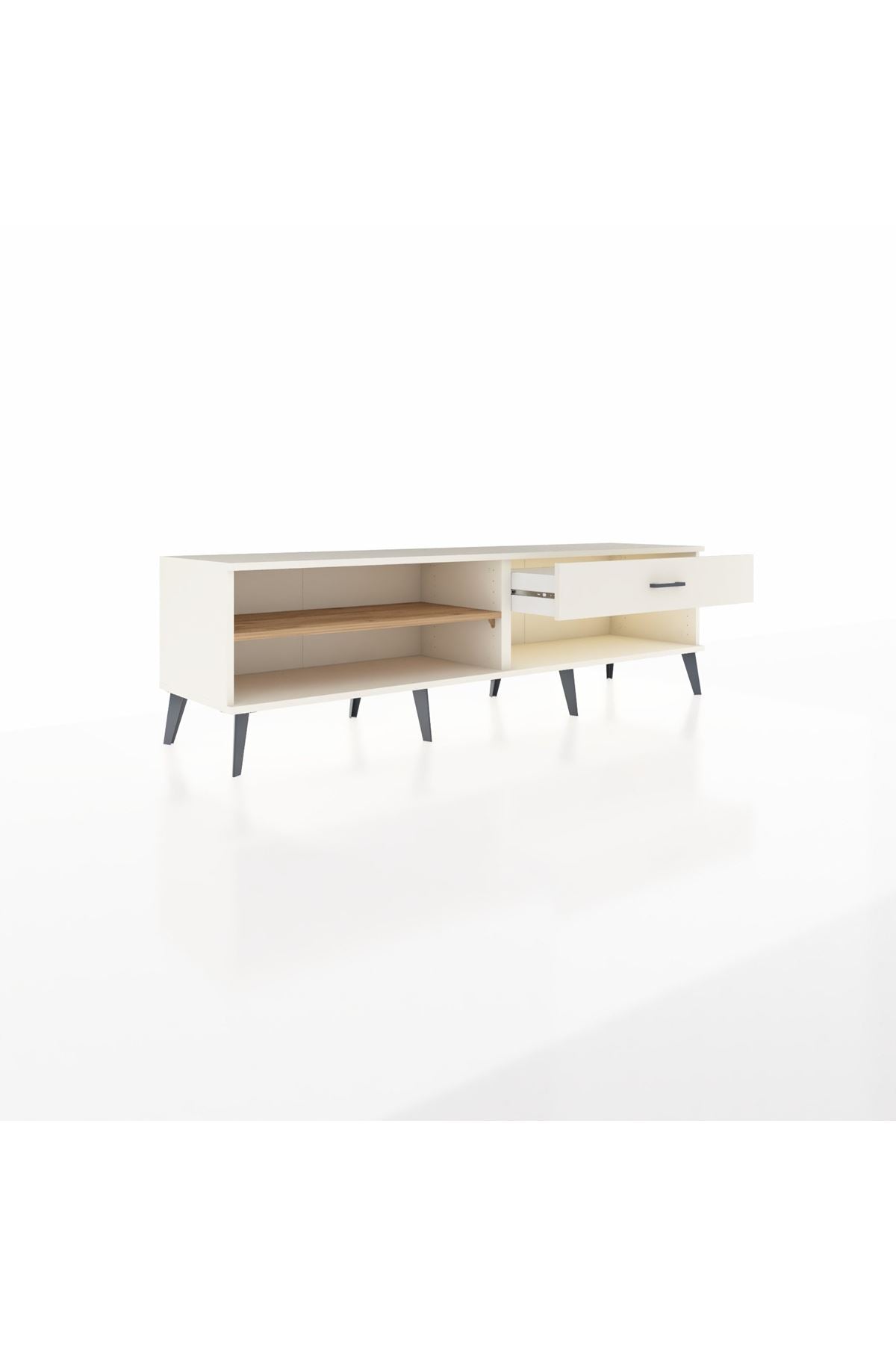 Hyperion TV Ünitesi Tek Raflı Tek Çekmeceli  176x44x51 Aytaşı-Çam/Aytaşı