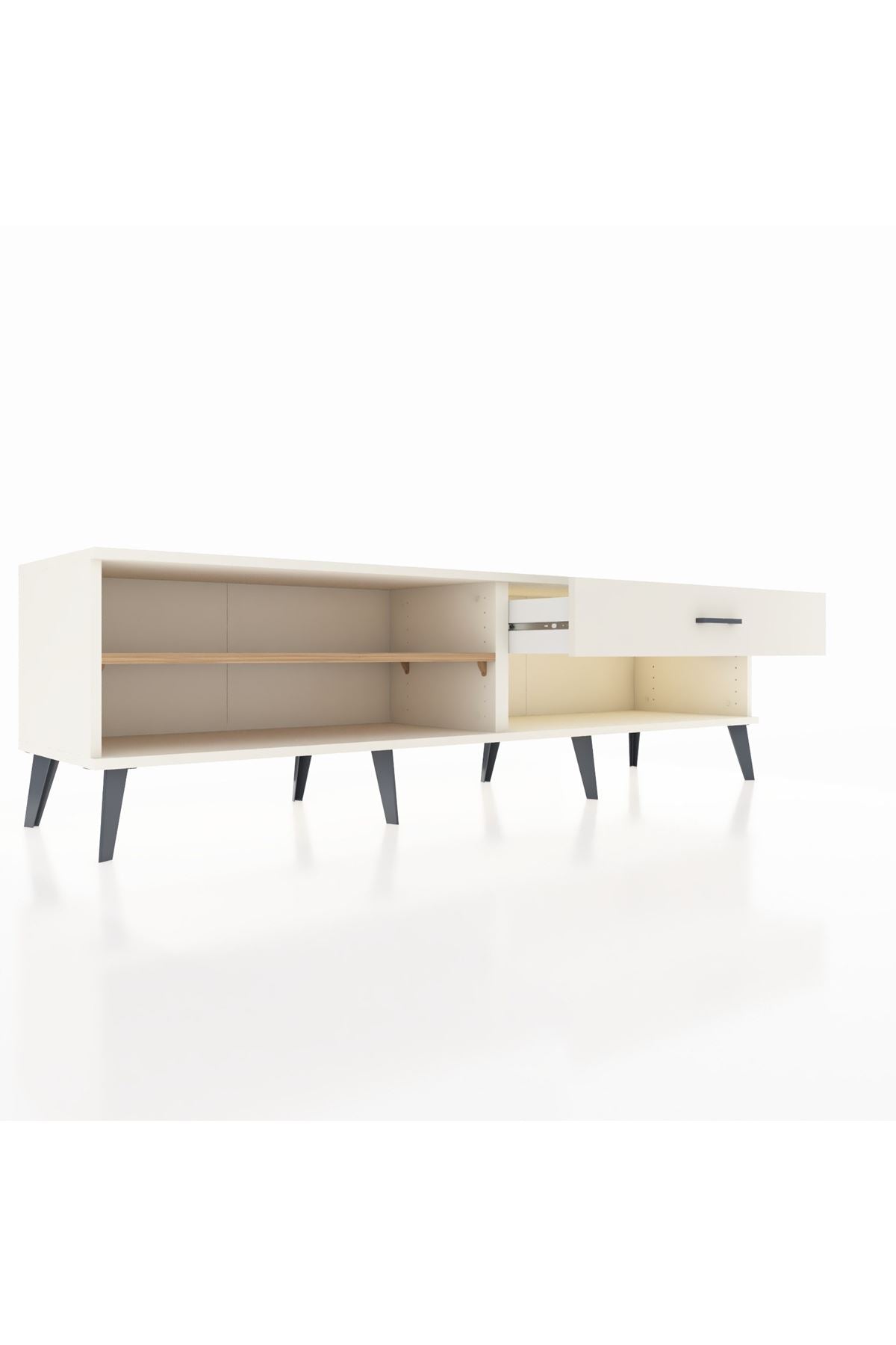 Hyperion TV Ünitesi Tek Raflı Tek Çekmeceli  176x44x51 Aytaşı-Çam/Aytaşı